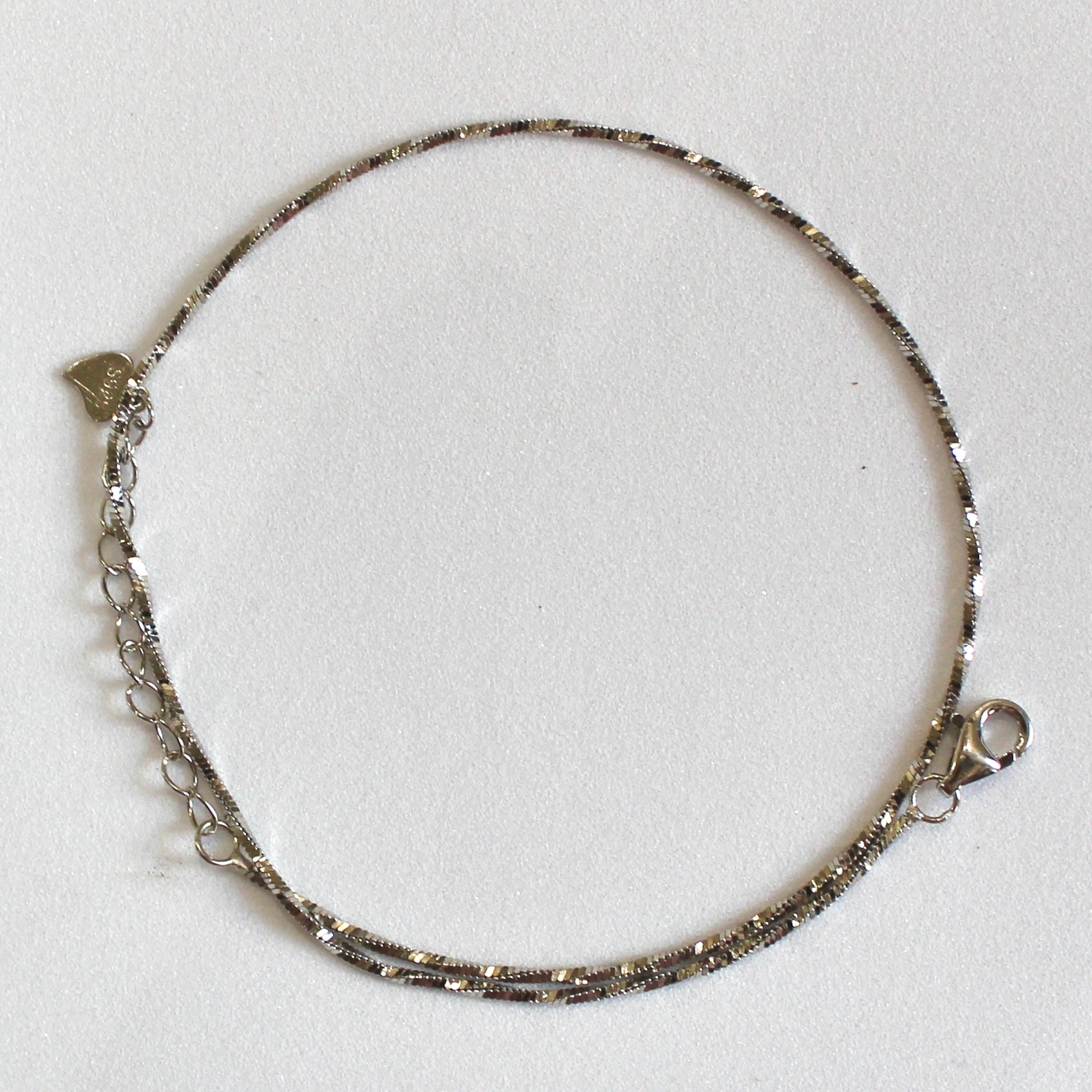 Classic Twisted Minimal 925 Silver Anklet