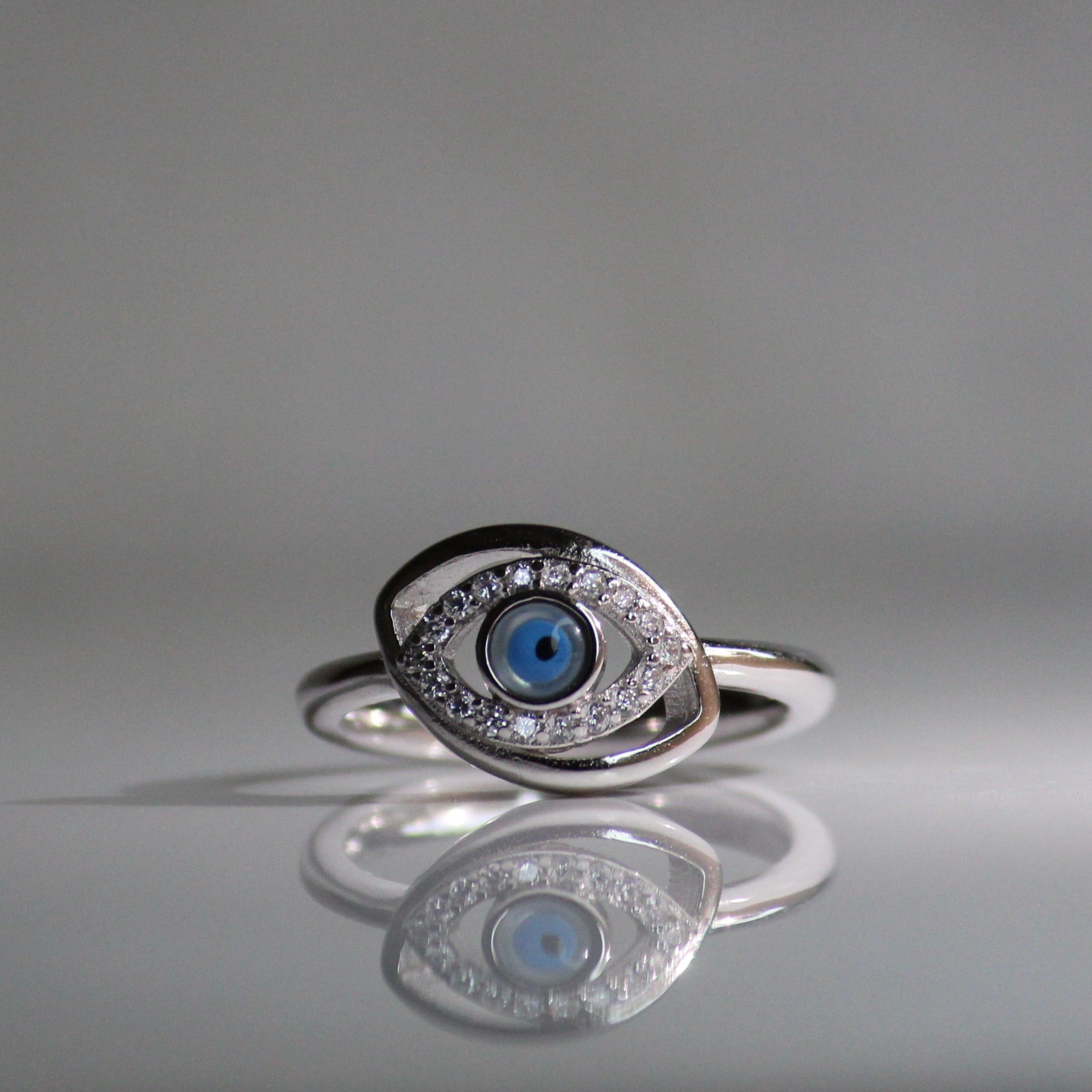 Evil eye 925 sterling silver classic Ring