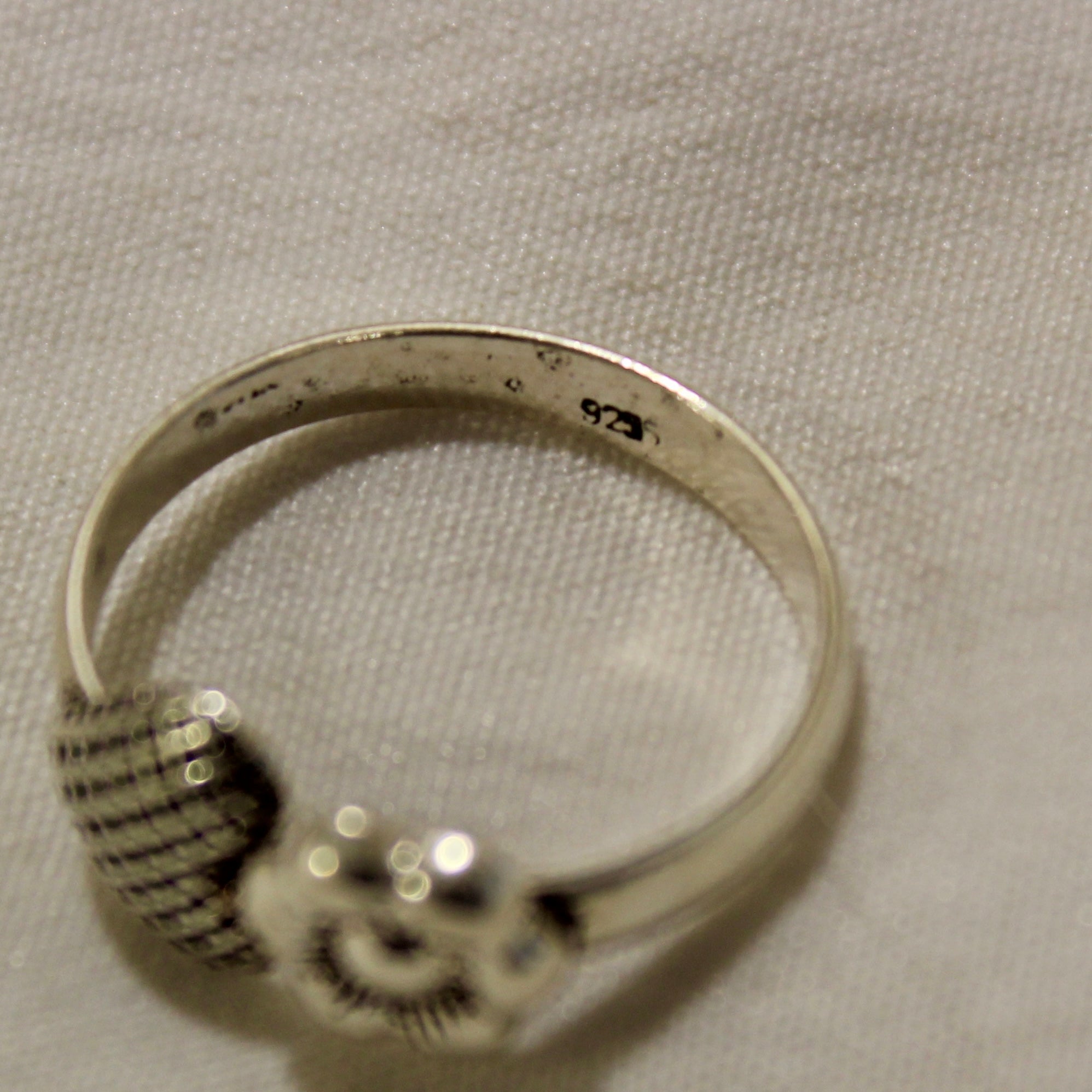 Heart Flower Joining Toe Rings in 925 Silver