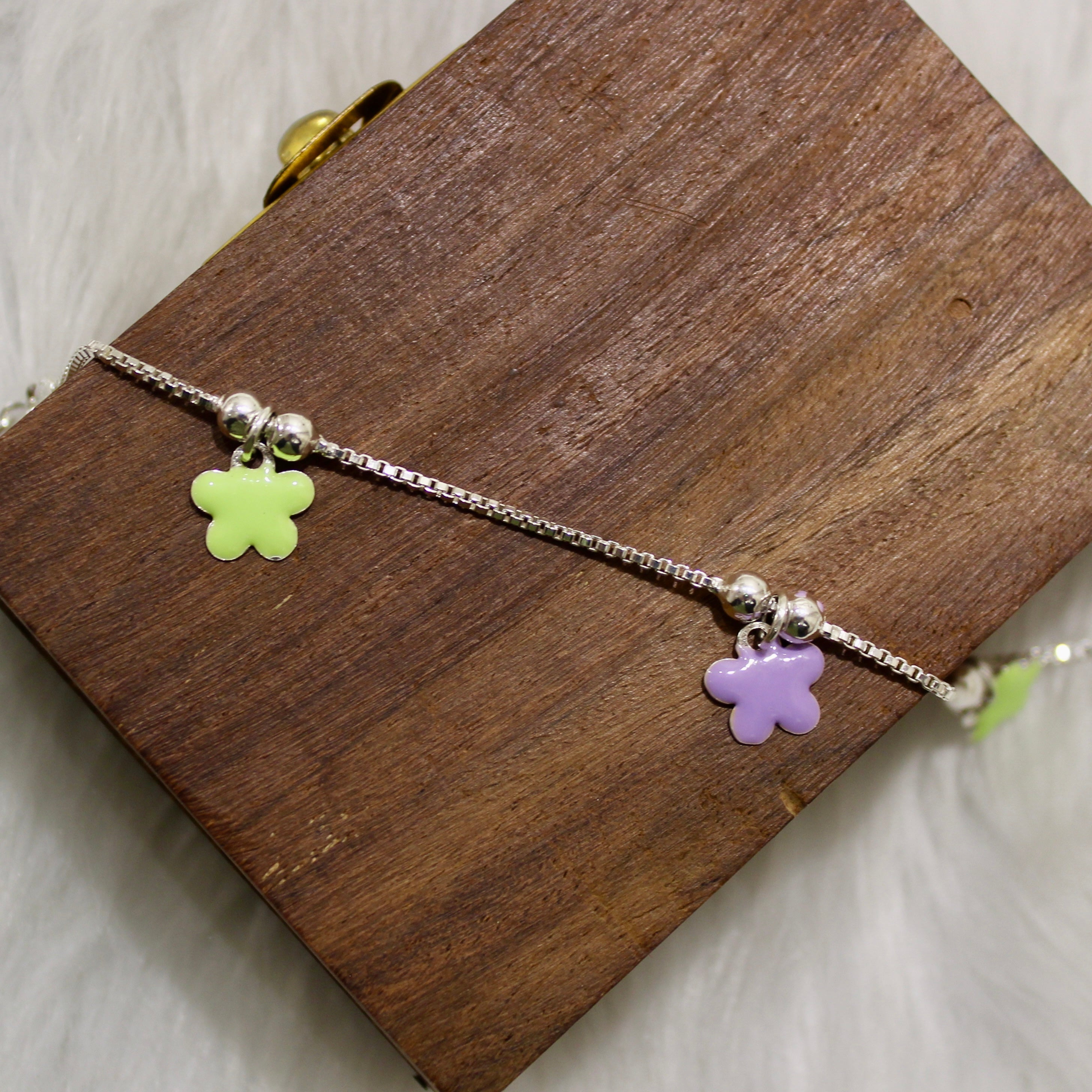 Flower Baby 925 Silver Anklet