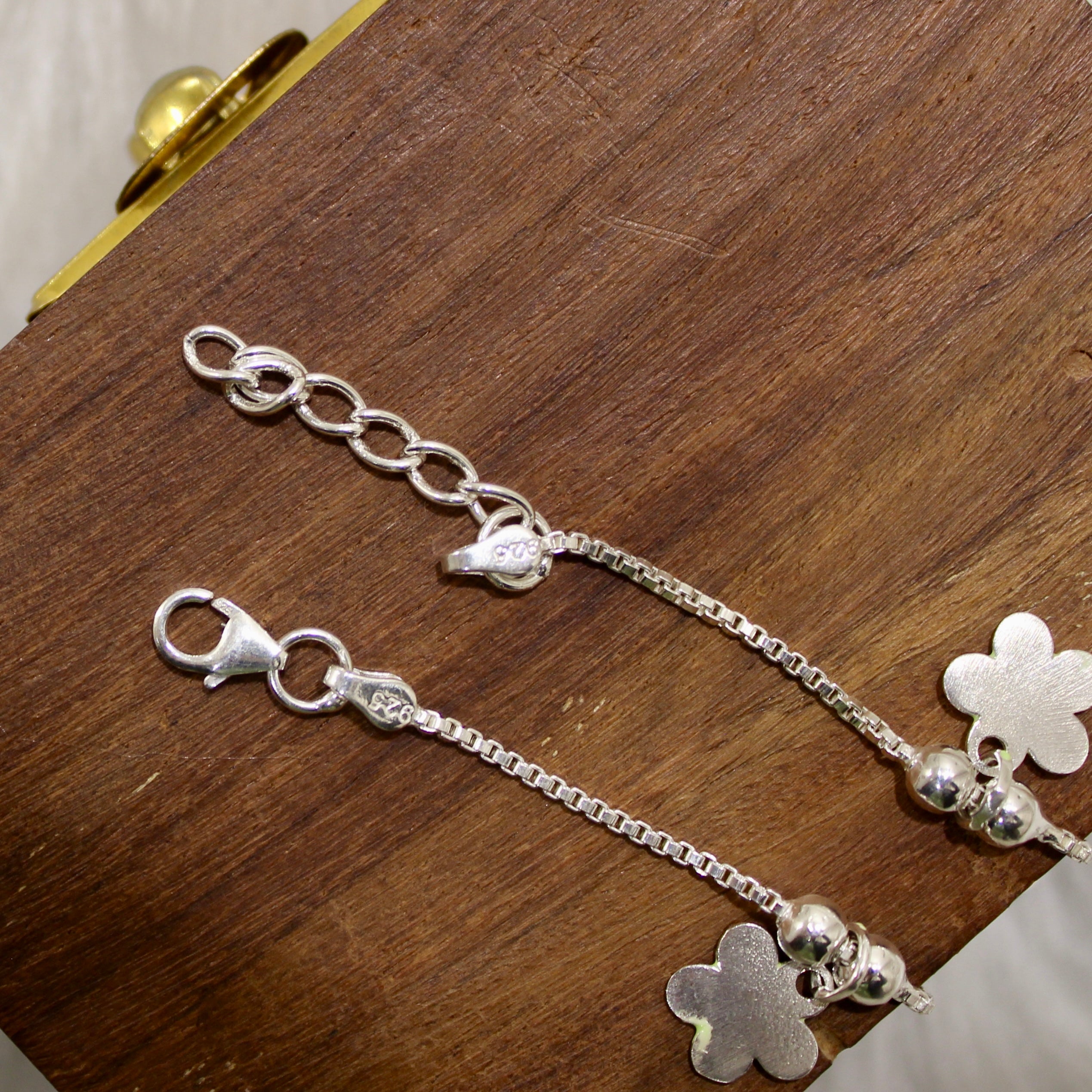 Flower Baby 925 Silver Anklet