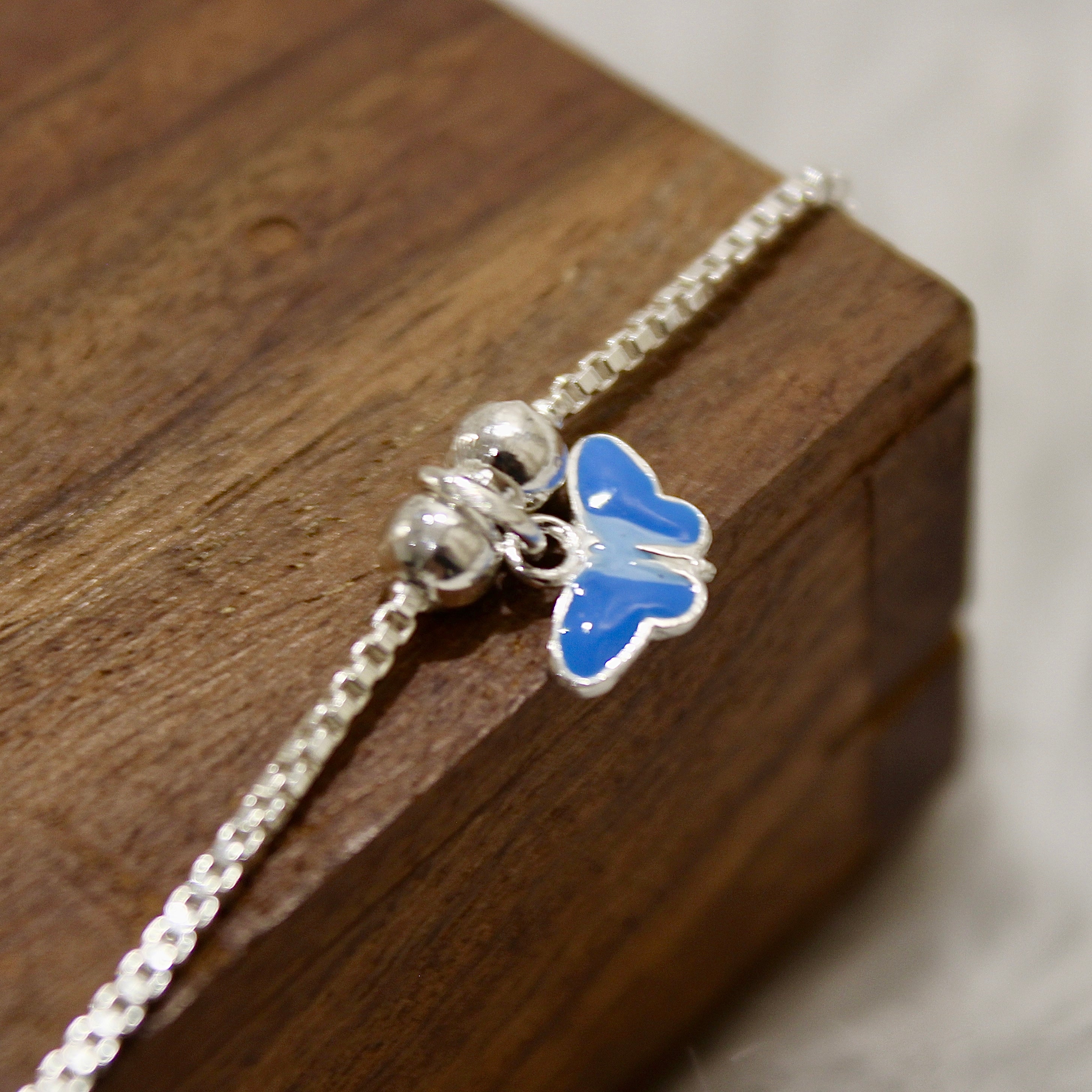 Butterfly Baby 925 Silver Anklet
