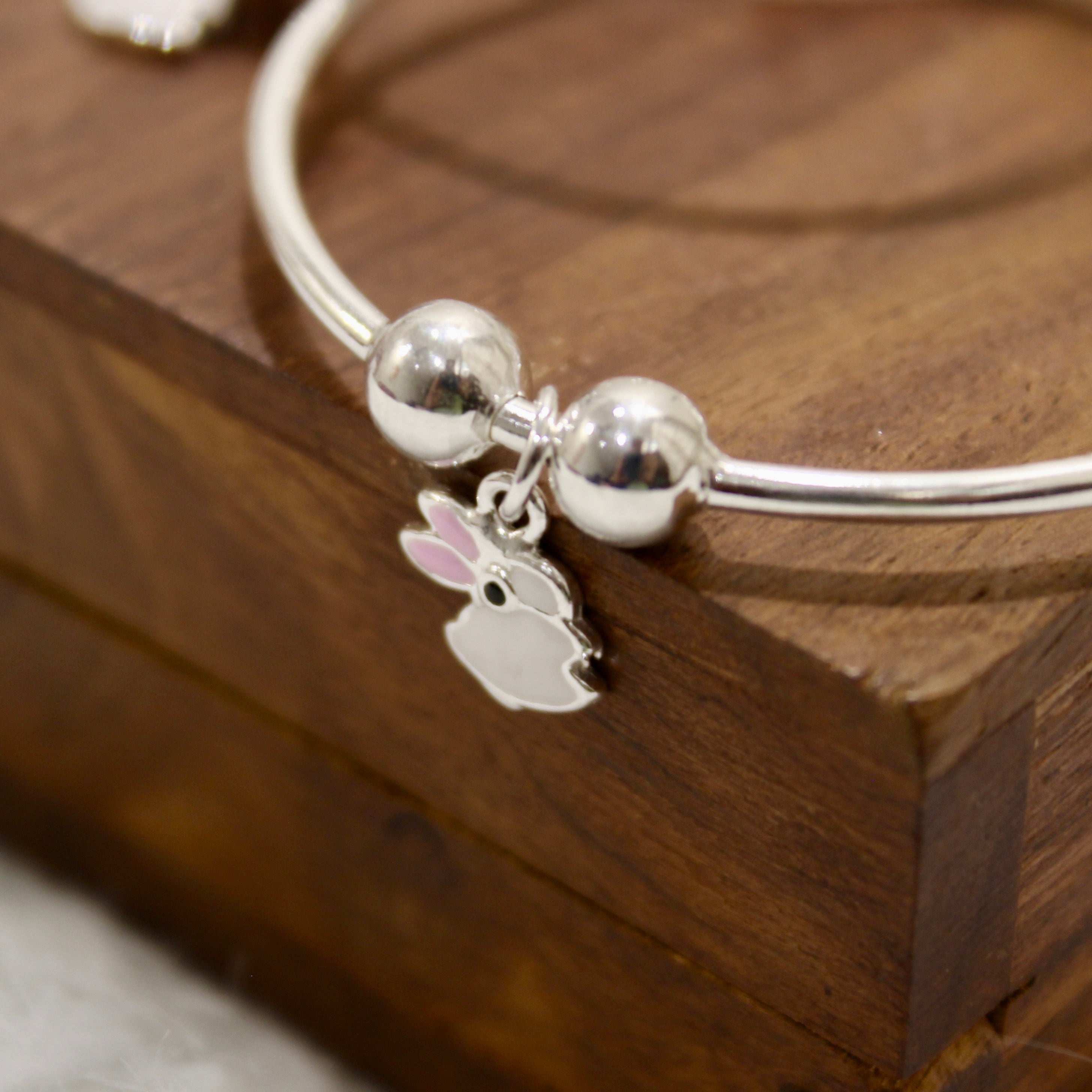 Rabbit Pure Silver Kadha- Pair