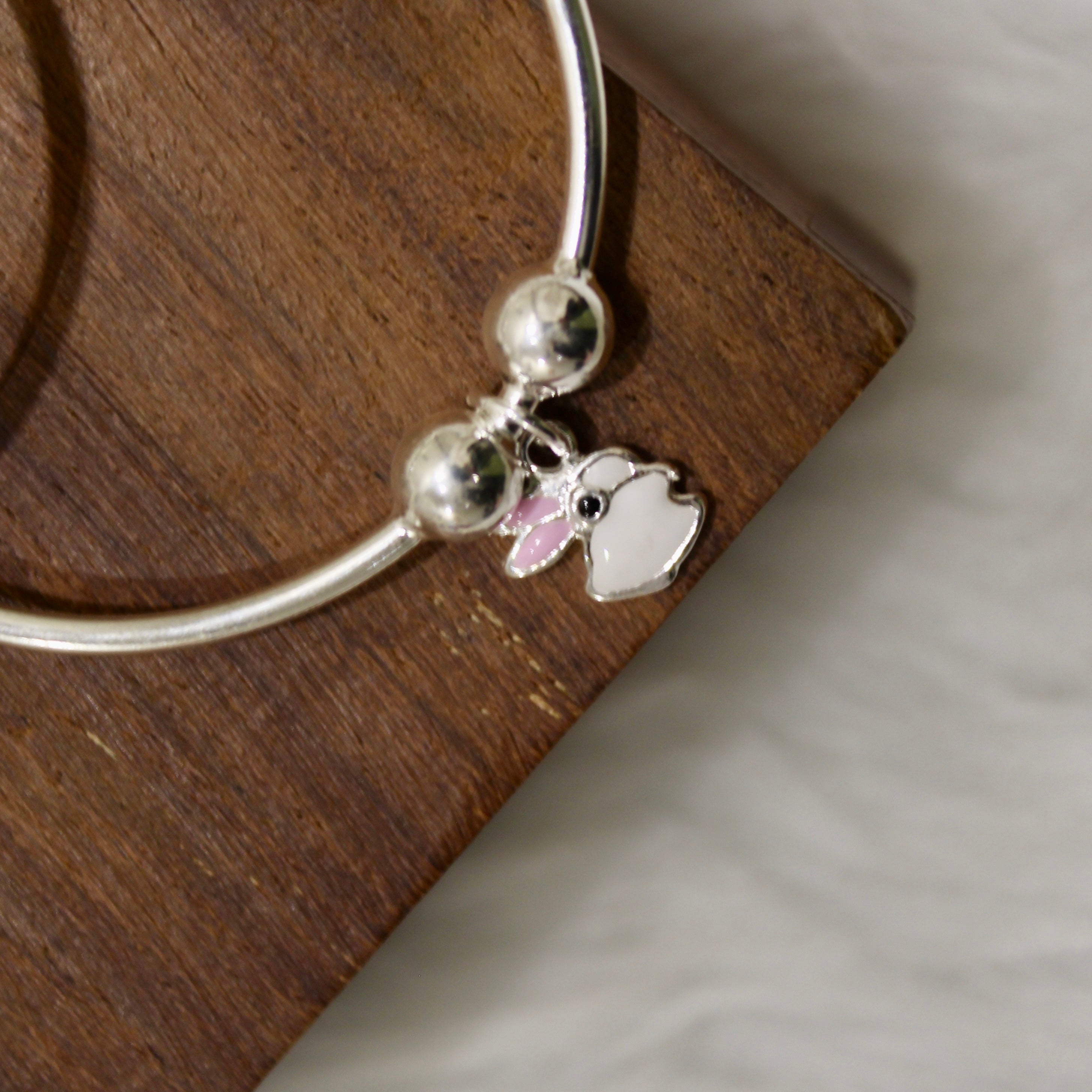 Rabbit Pure Silver Kadha- Pair