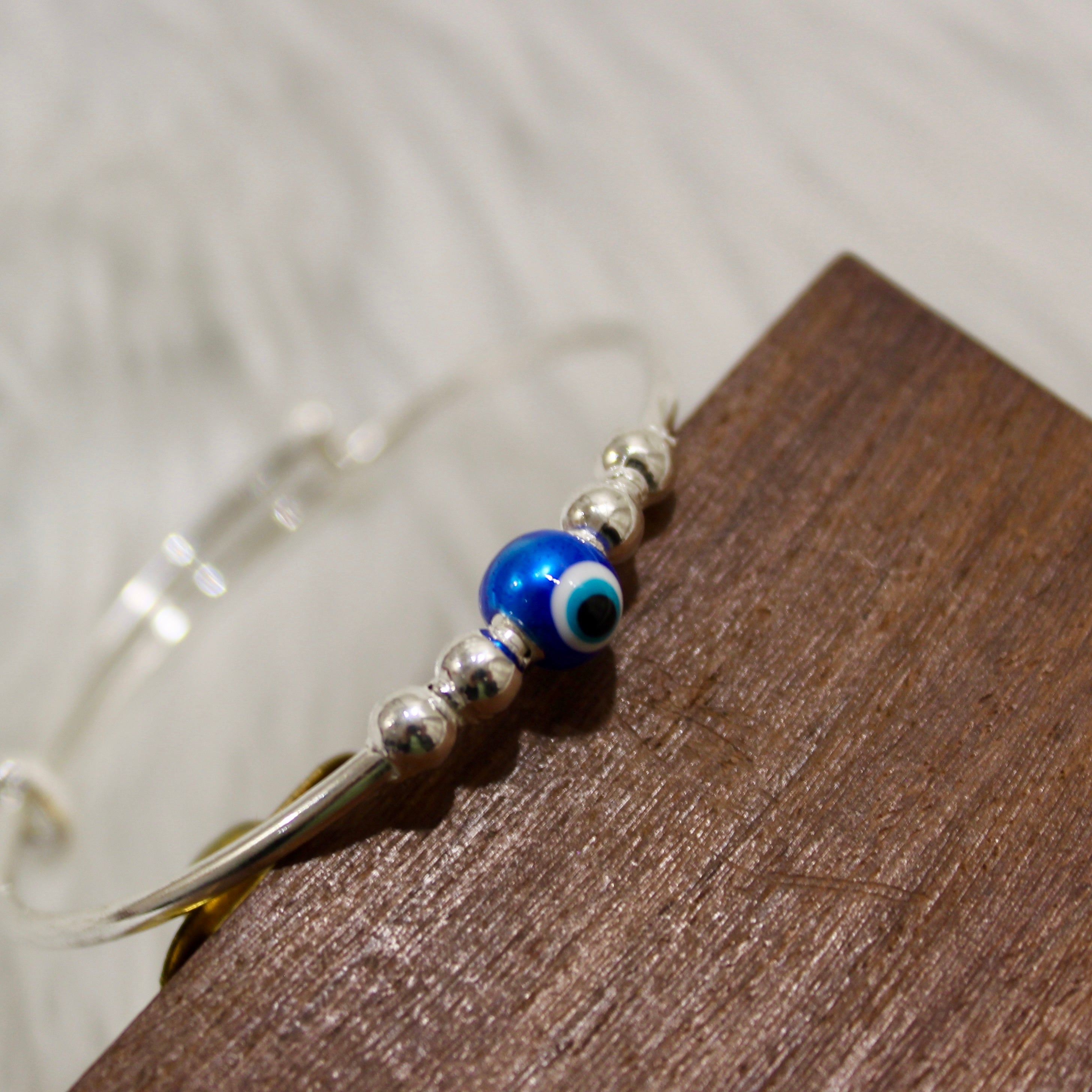 Evil Eye Pure Silver Kadha- Pair
