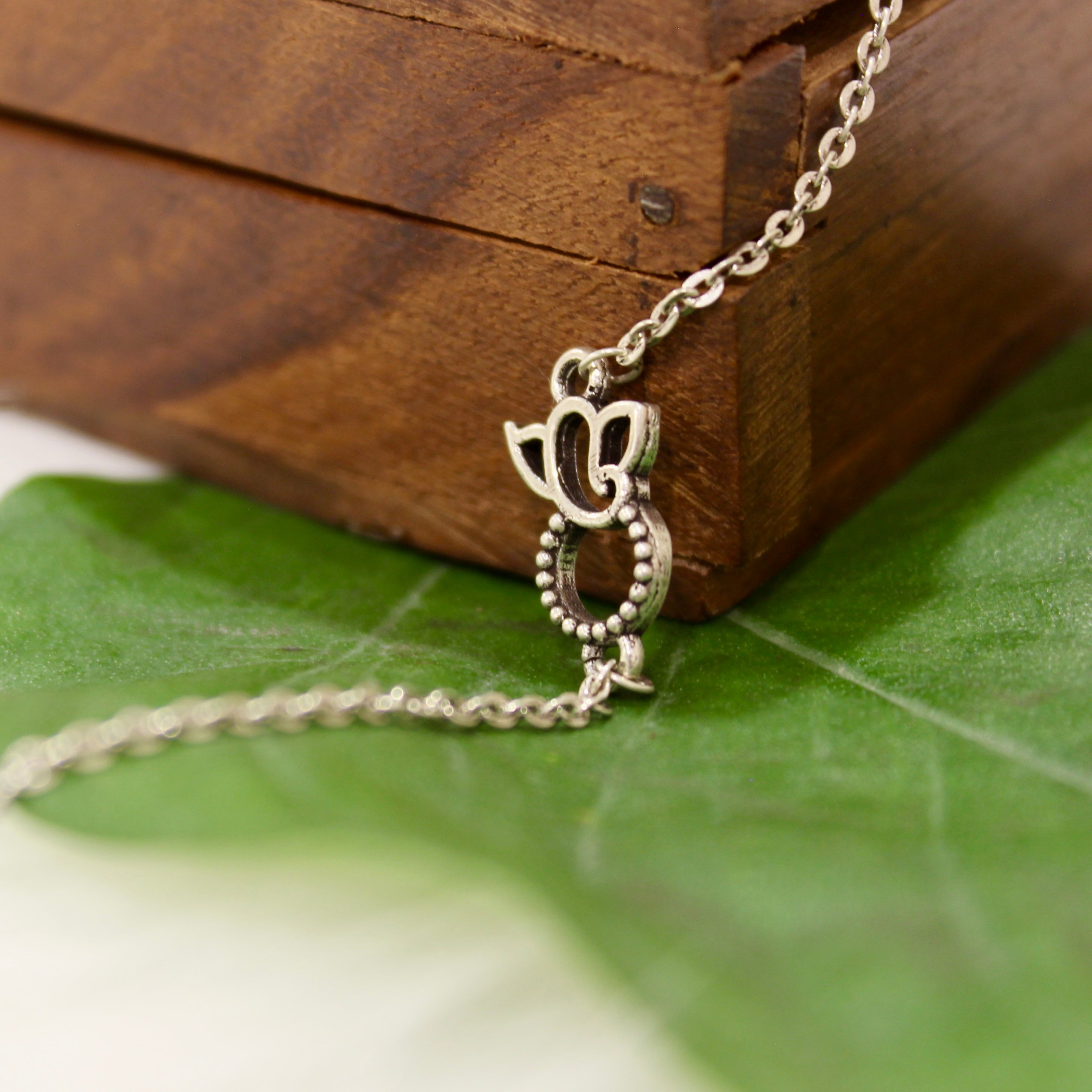 Ganesha Mini Charm Chained Rakhi in 925 Silver
