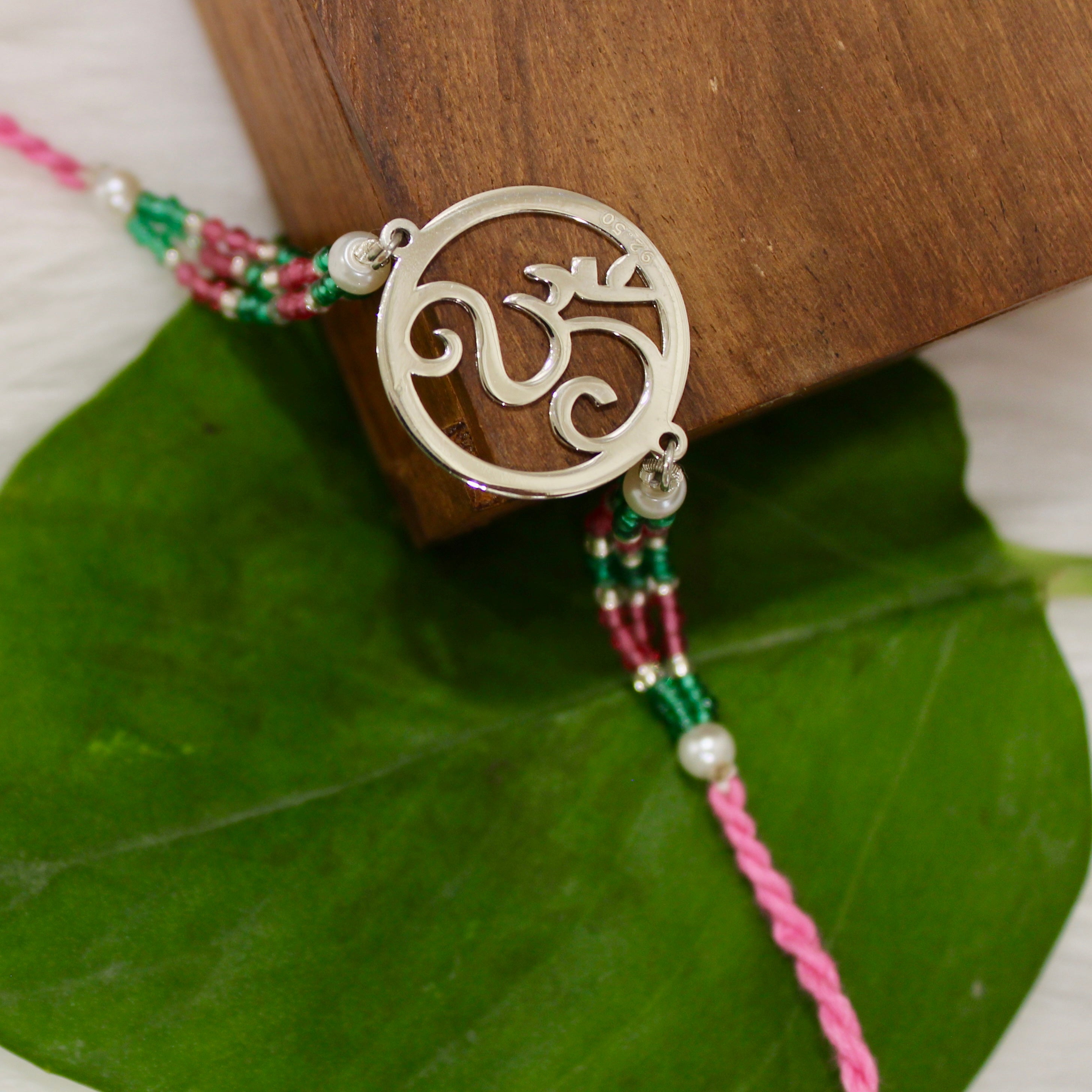 Om in Circle Pink Thread and Pyari Bhabhi Pink Thread
