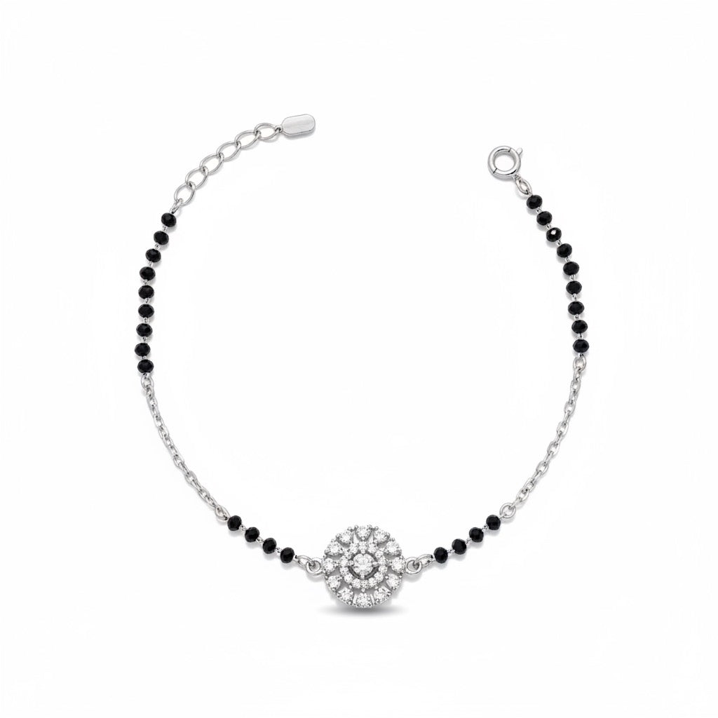 925 Silver Sunshine Zircon Minimal Mangalsutra Bracelet
