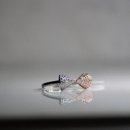 Joining Arrows Rose Gold 925 Silver Ring