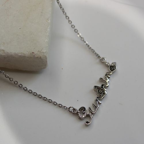 Sunshine 925 silver pendant with silver chain