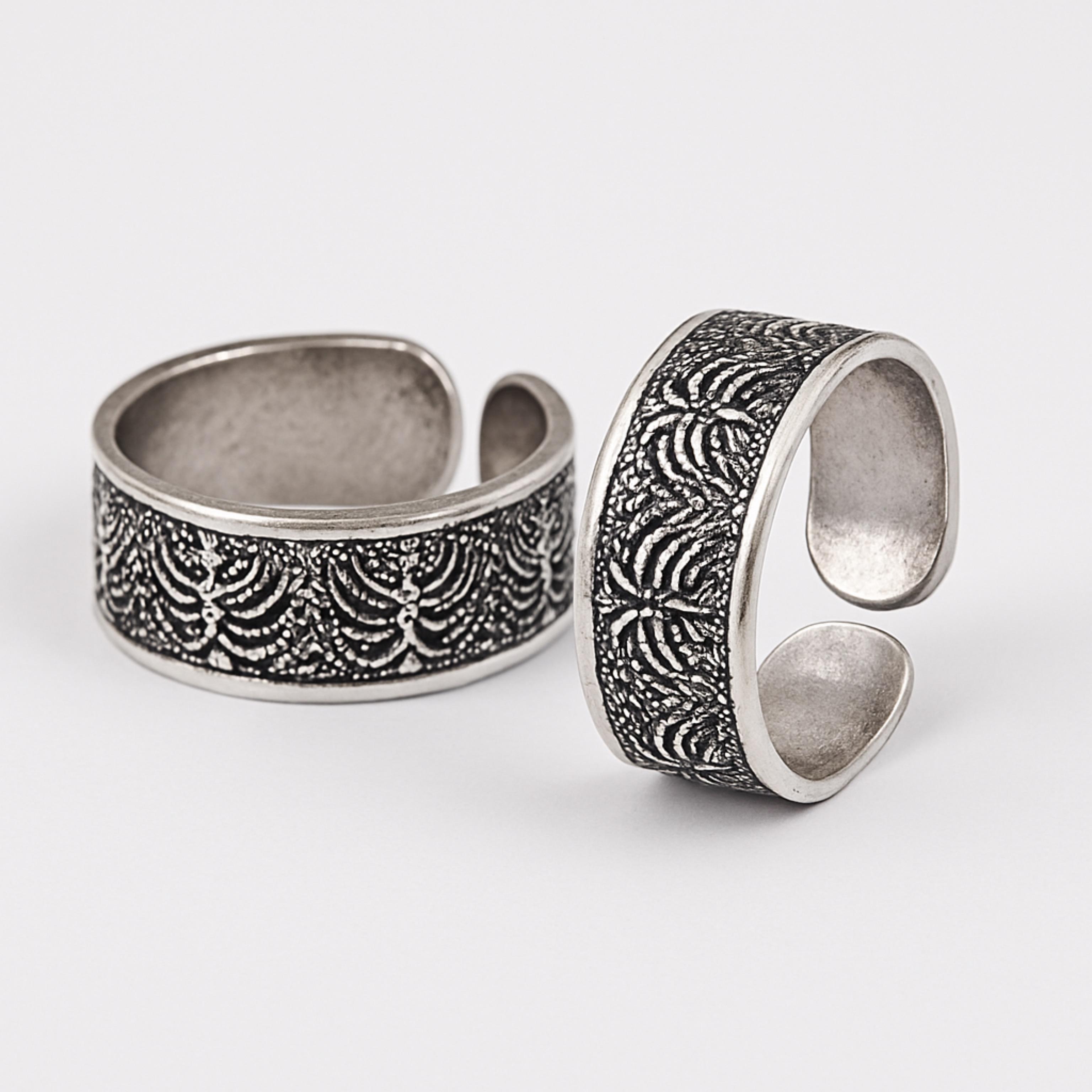 Historic Trees 925 Pure Silver Toe Rings- Pair