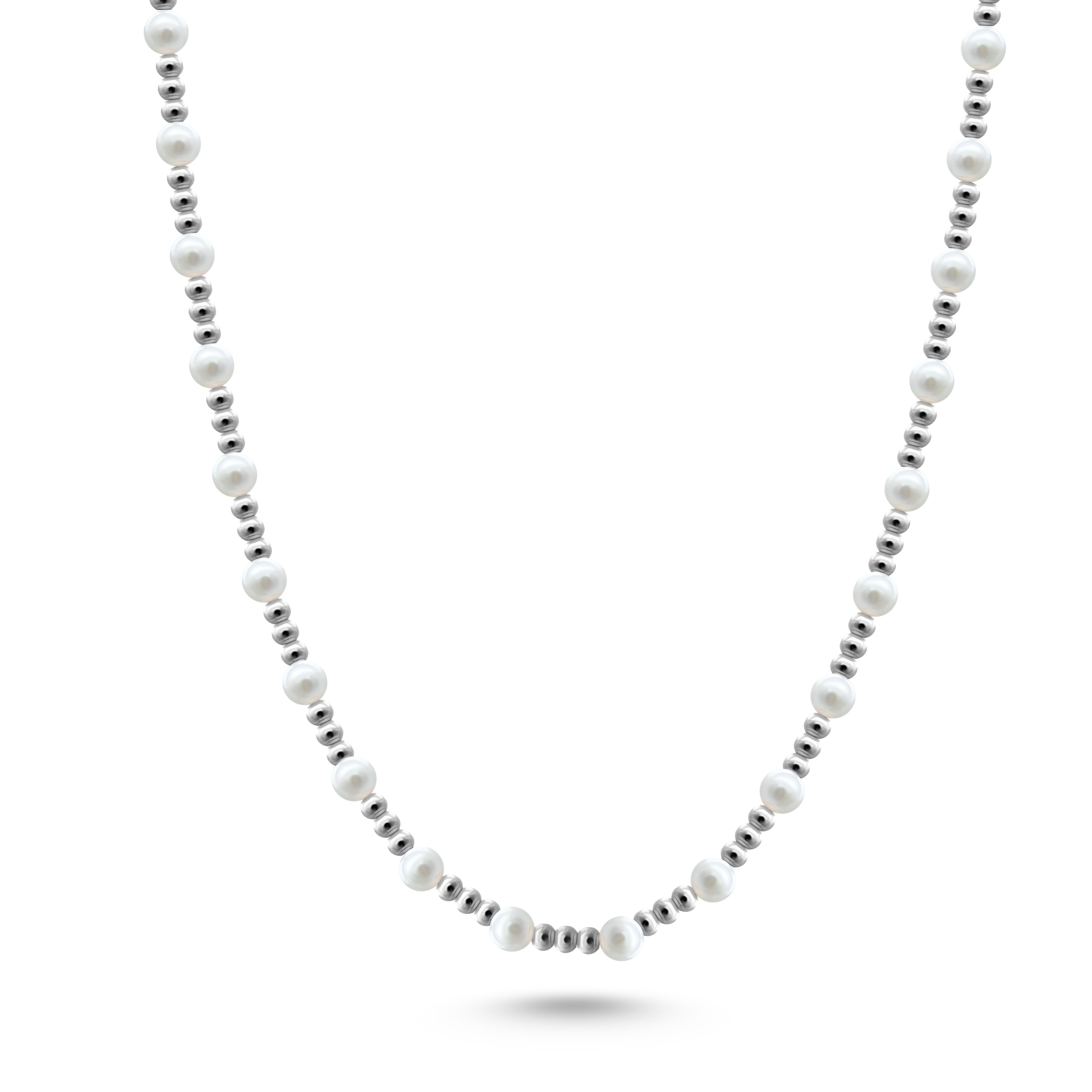 Butterfly with pearls party 925 silver heavy chain