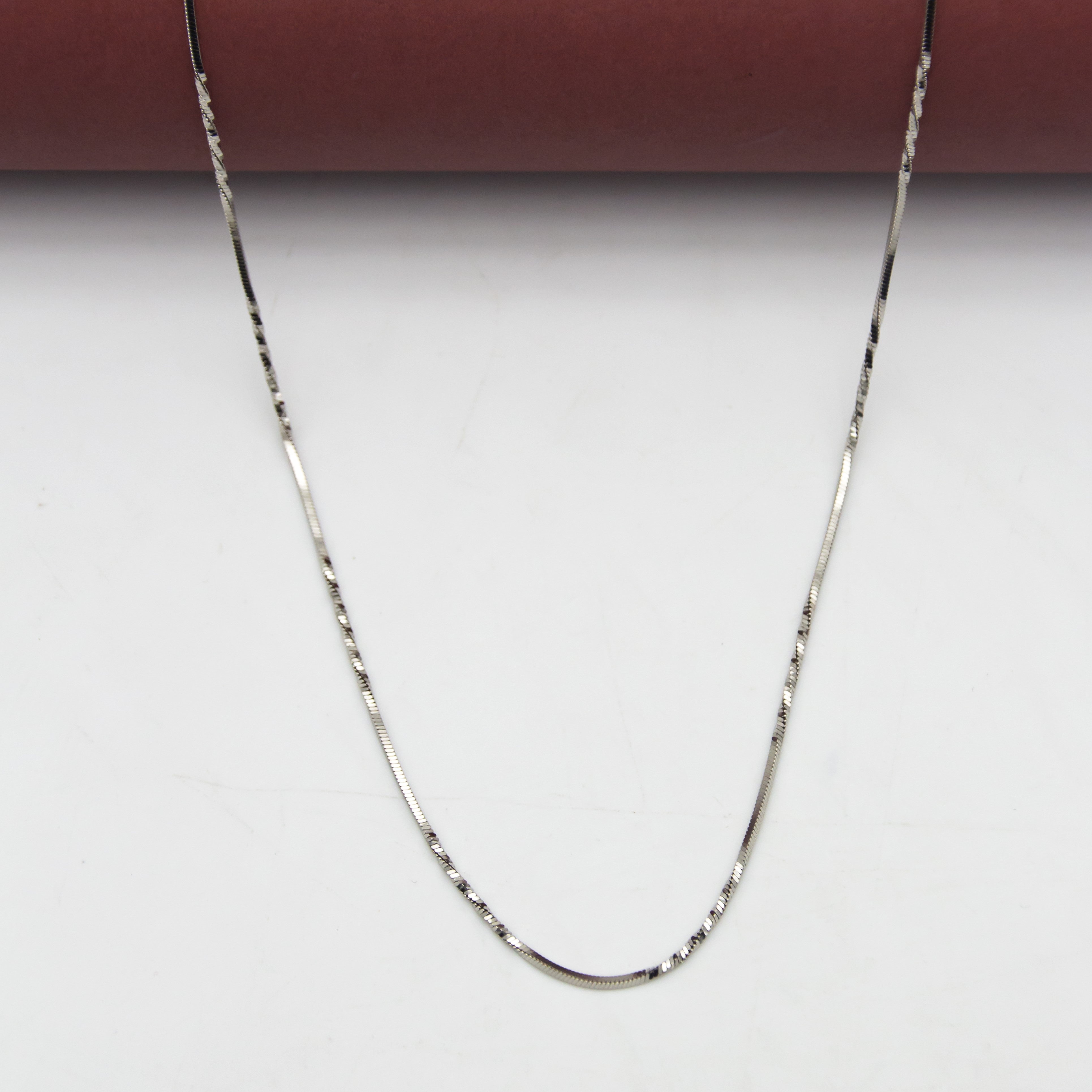 Classic plain twisted 925 silver minimal chain