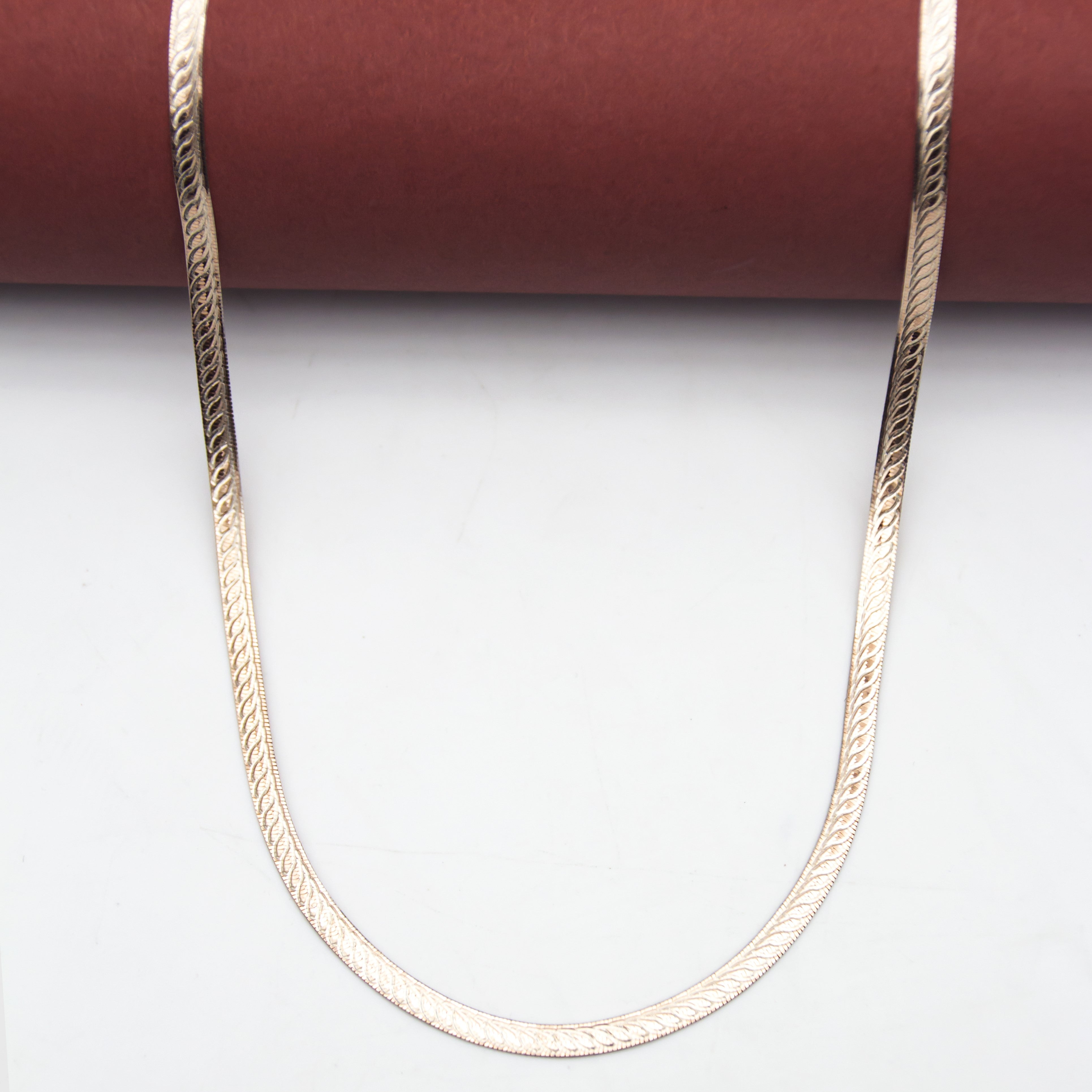 Italian based classic rose gold 925 silver minimal chain- REVERSIBLE